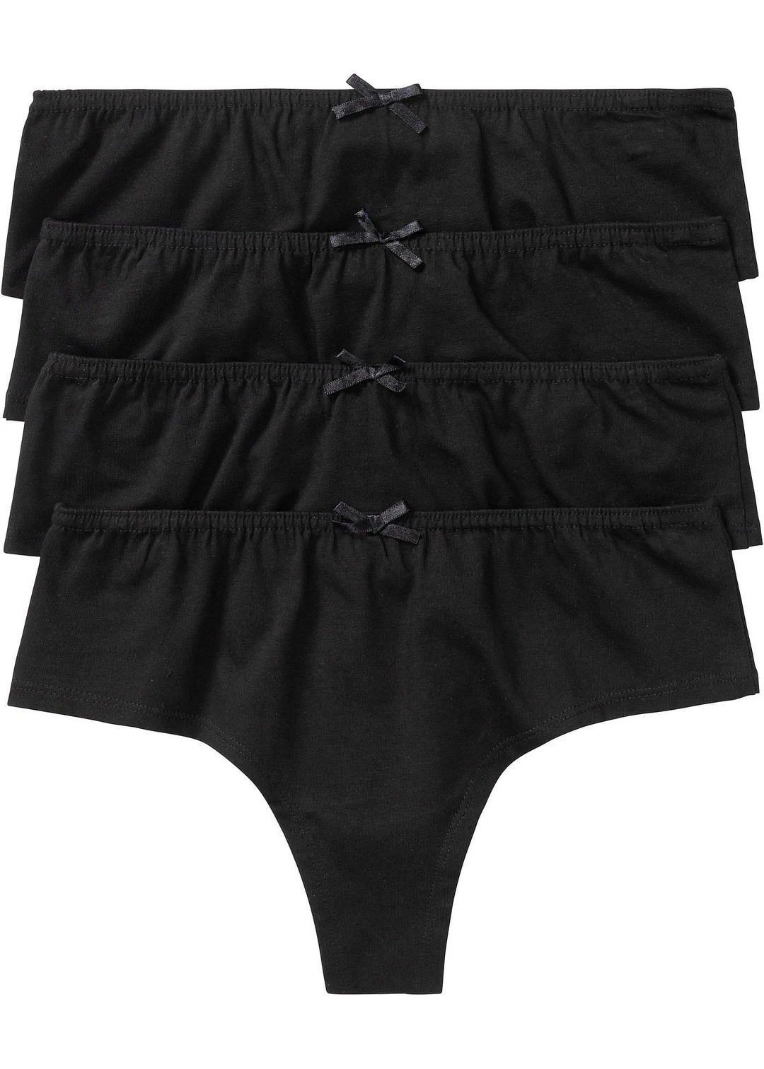 Lot de 4 shorties string coton
