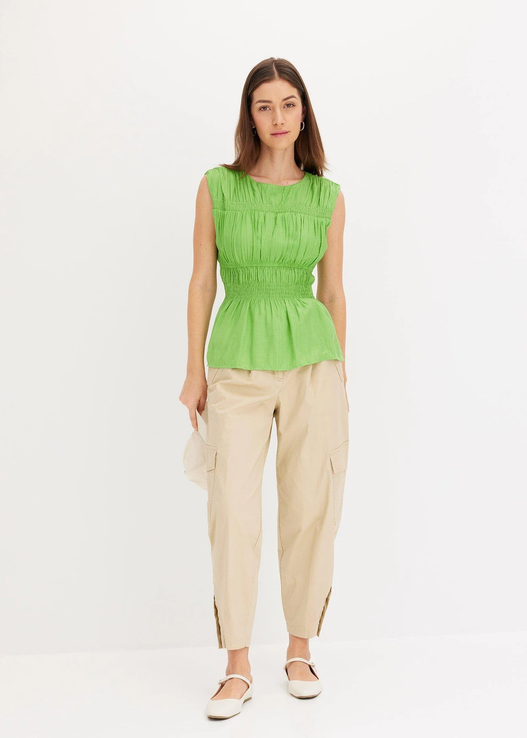 Pantalon cargo en coton extensible - 2