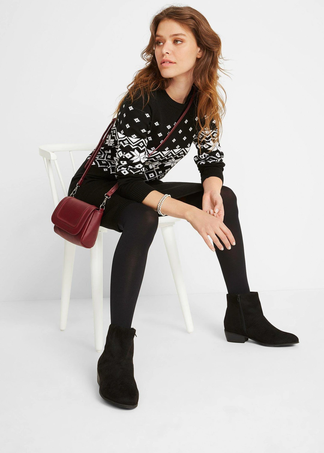 Robe en maille à motif norvégien - 2