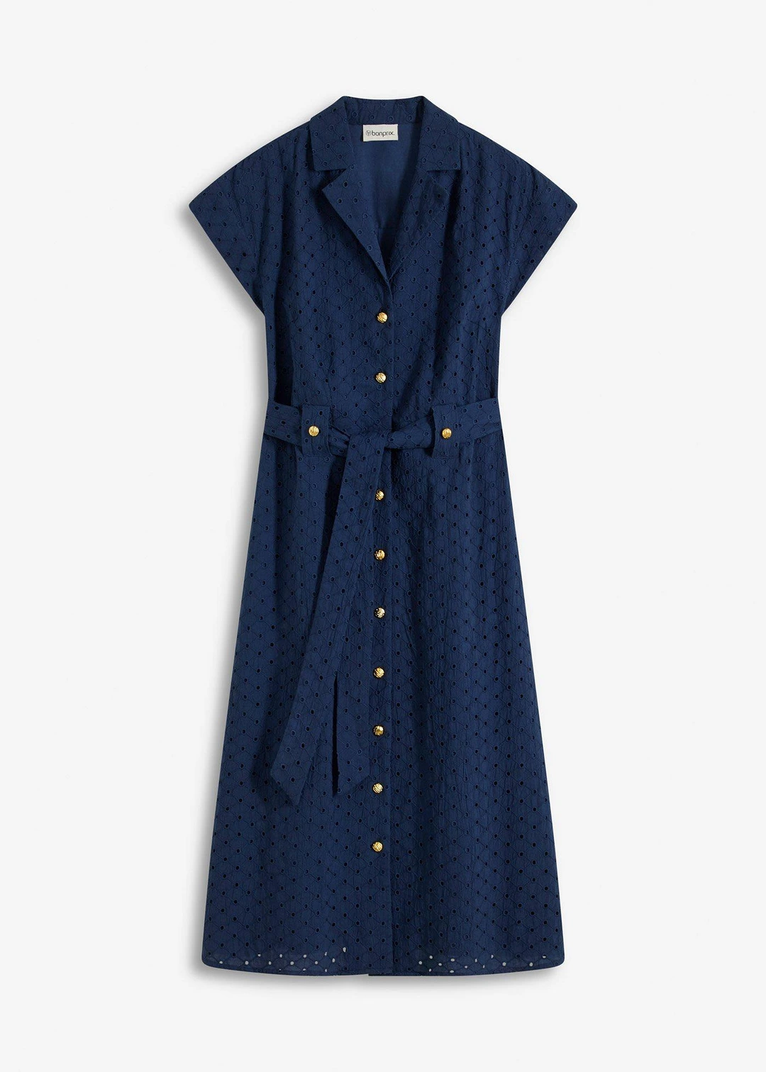 Robe-chemise en broderie anglaise