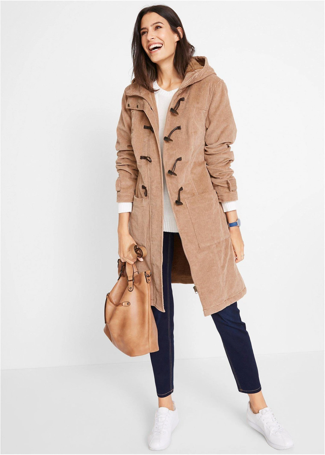 Duffle-coat en velours côtelé doublé - 2