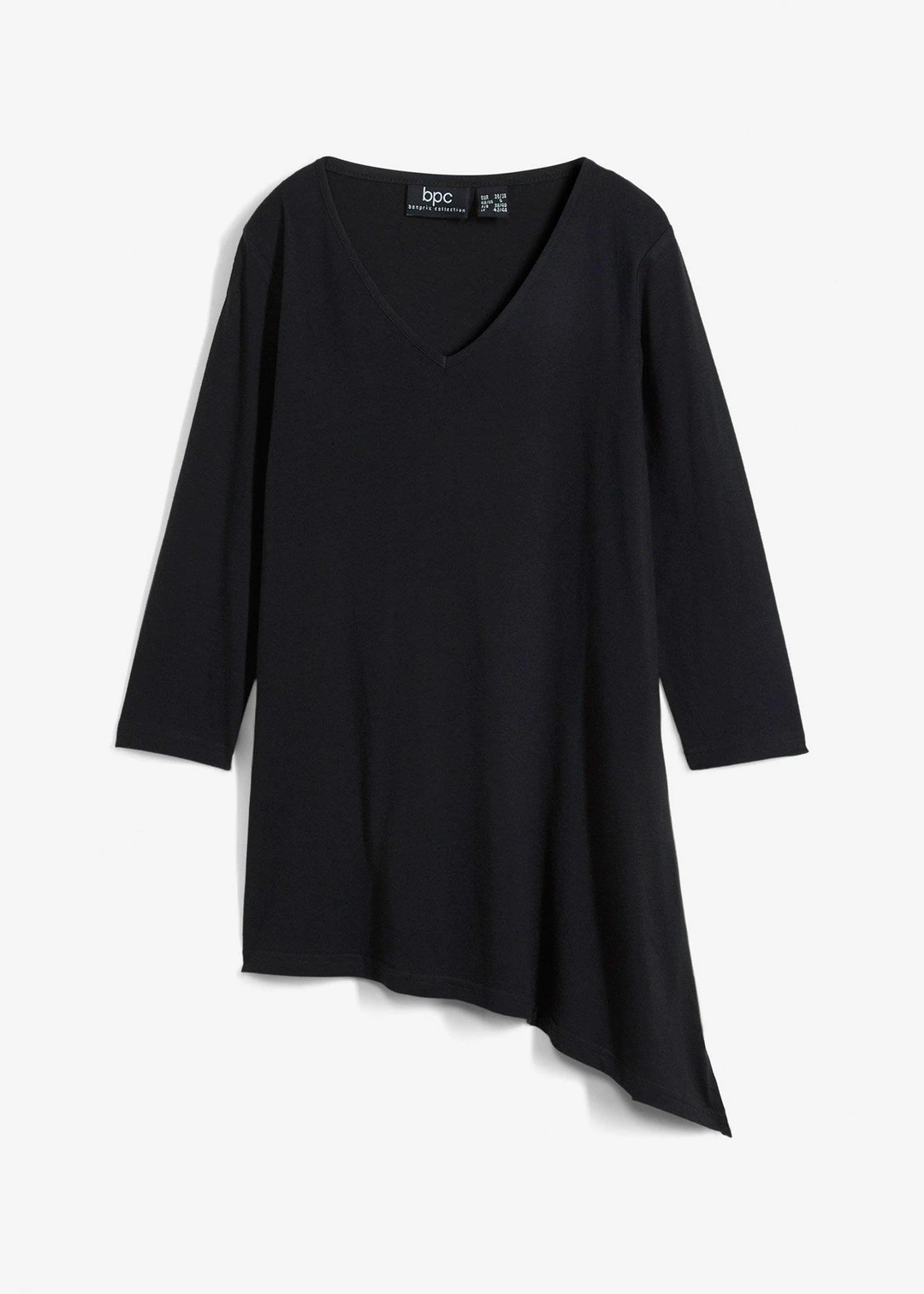 T-shirt long en coton et viscose