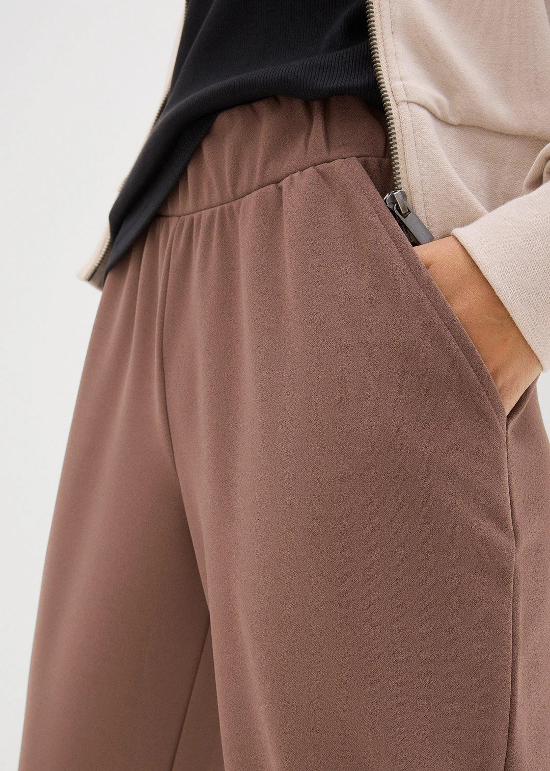 Pantalon en néoprène à taille élastiquée - 3