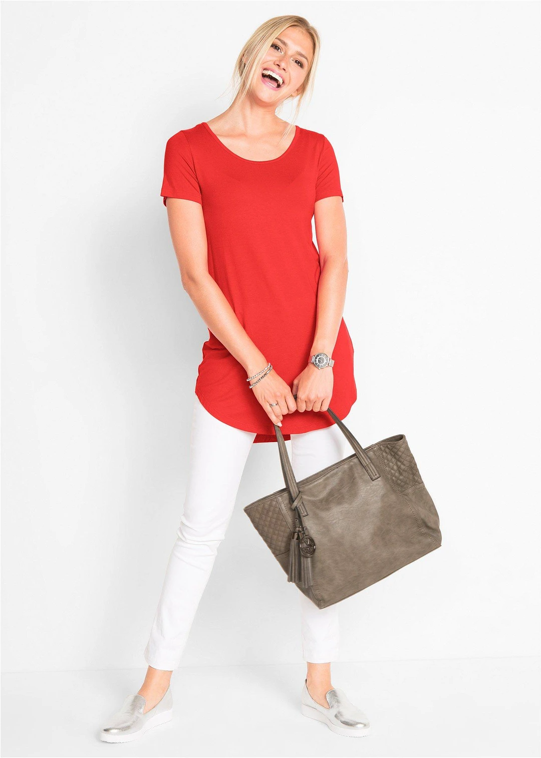 T-shirt long en viscose douce - 2