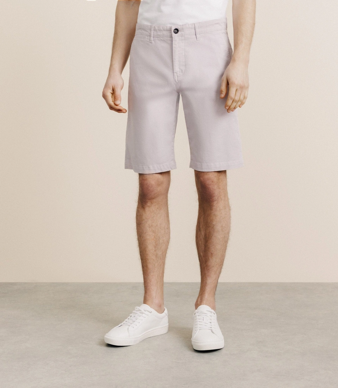 IZAC - Bermuda coton stretch rose