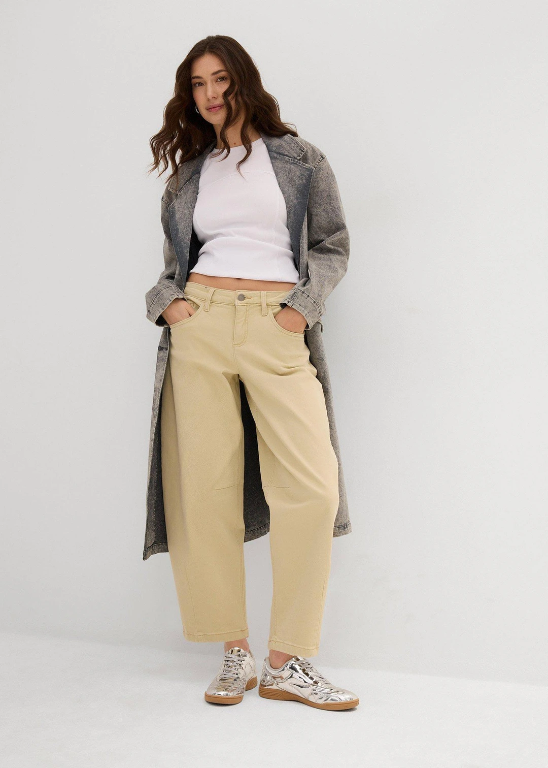 Pantalon en twill de coton extensible - 2