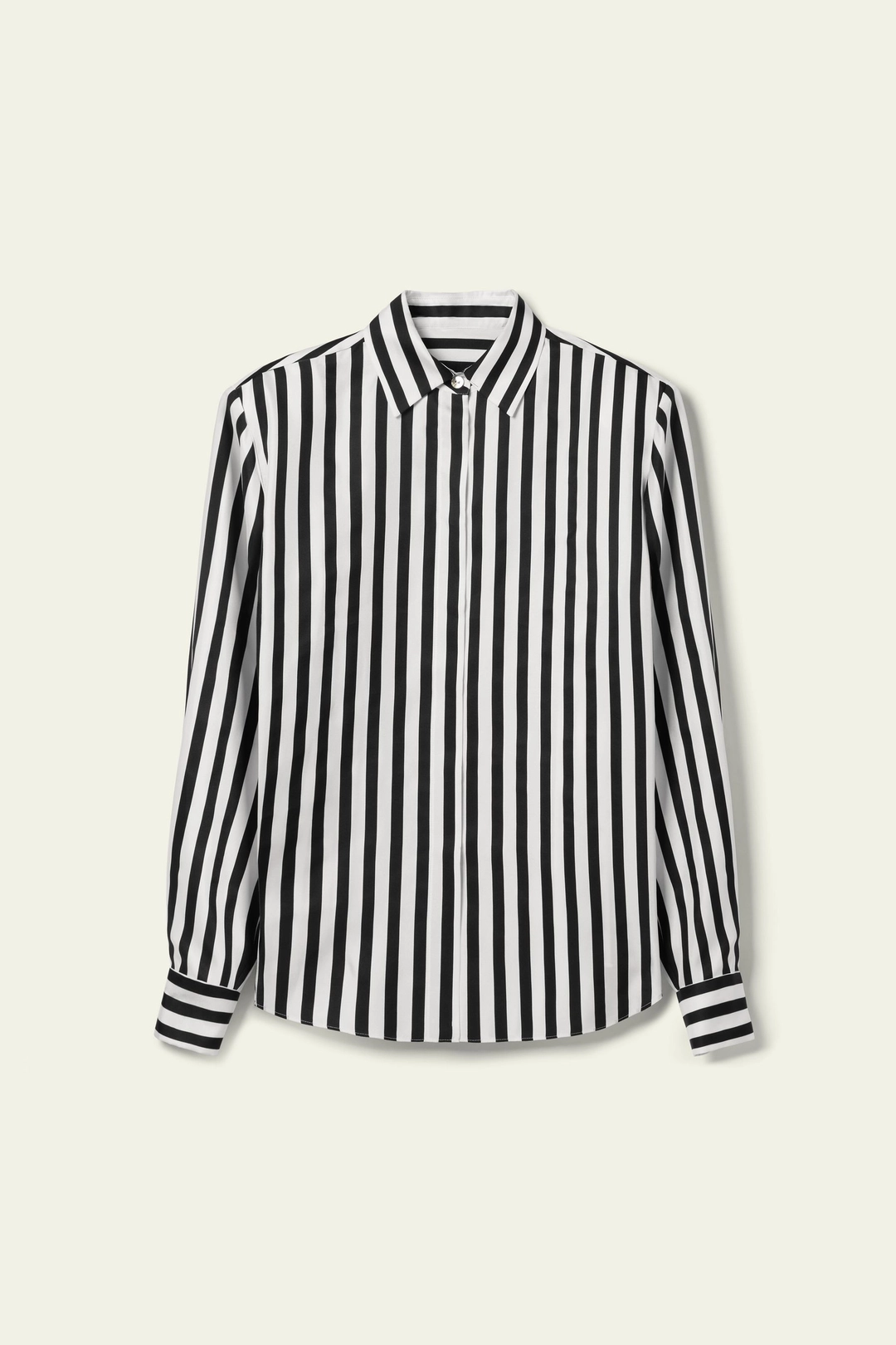 LILYSILK Blouse Soie Femme Lilysilk X Lydia Tomlinson Soie De Haute Qualité Indispensable À Toute Garde-Robe Rayures Noires Et Blanches Xl