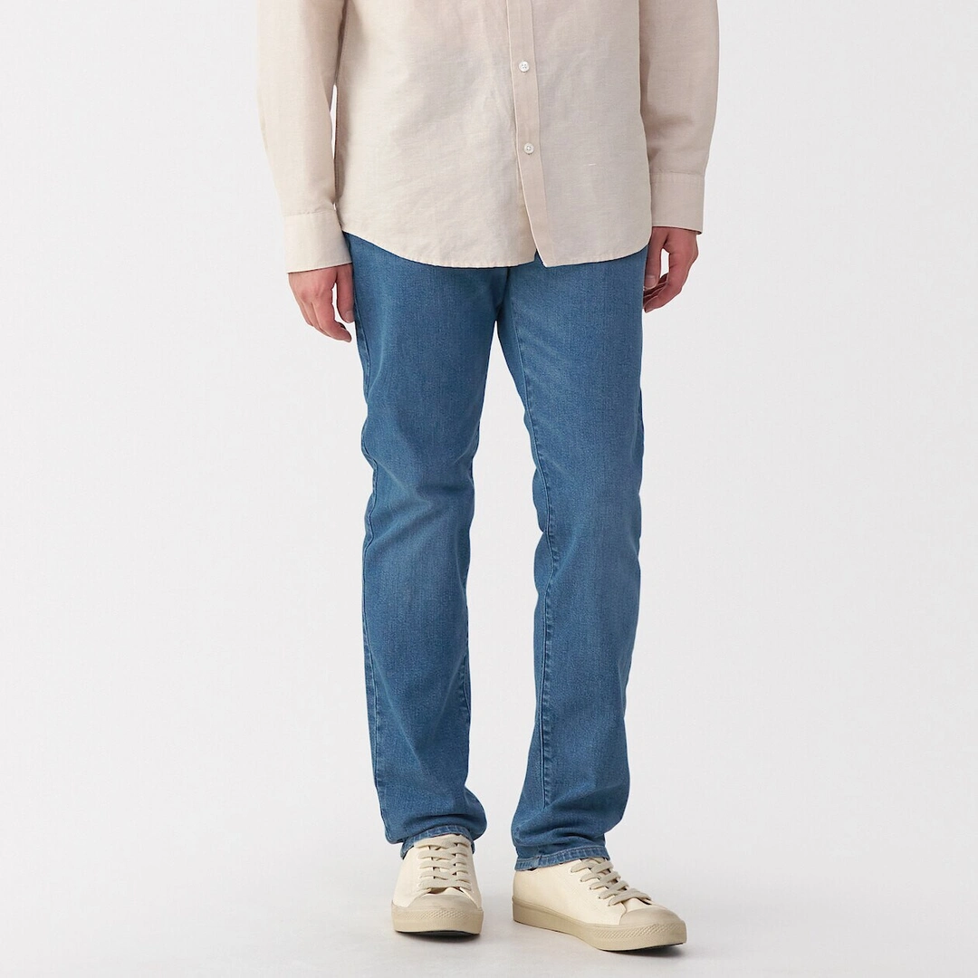 Jean slim en denim extensible pour homme ‐ Indigo
