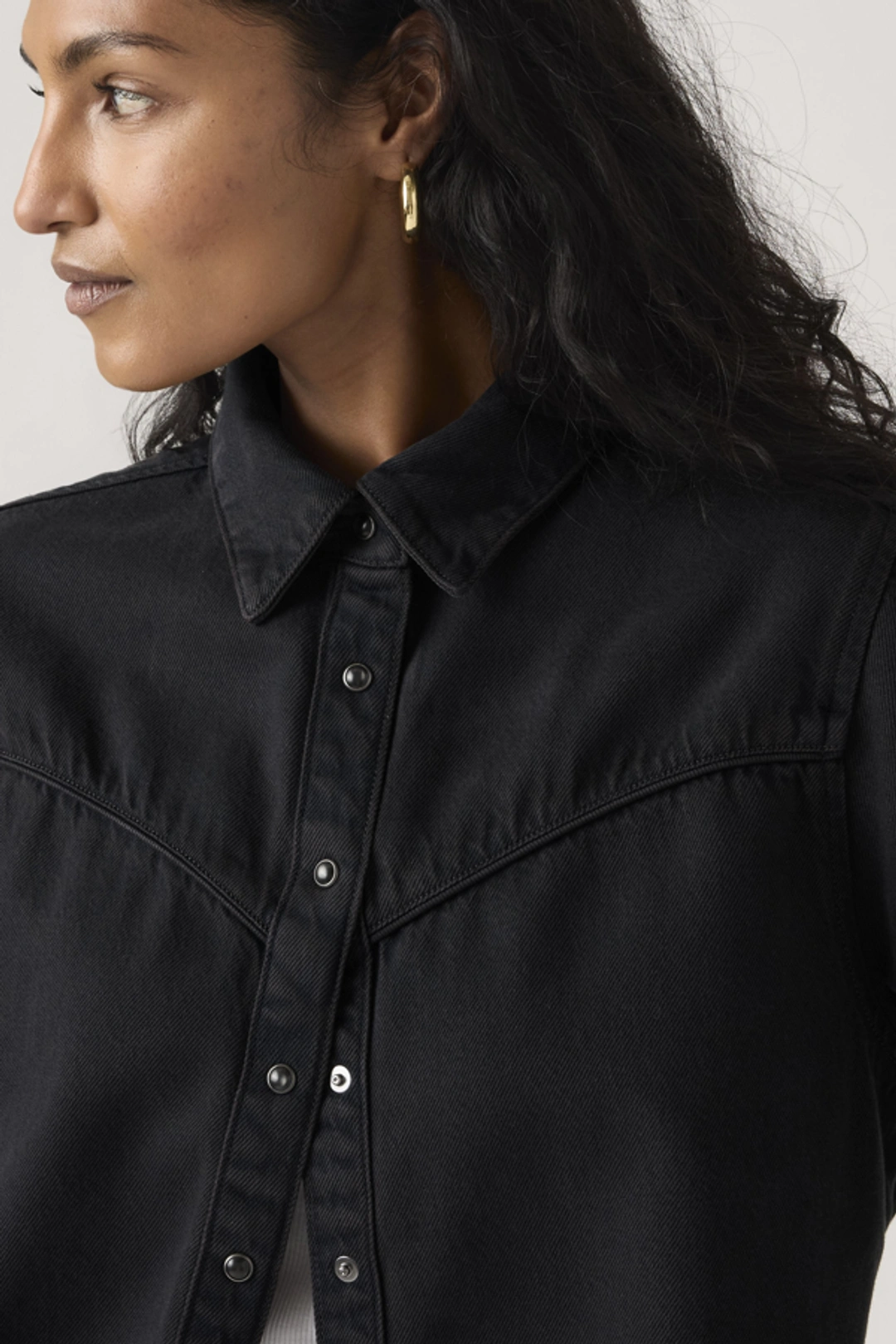 Levi's Veste Chemise Logan - Femme - Bleu / Tencel Dark Nights - XS - 2