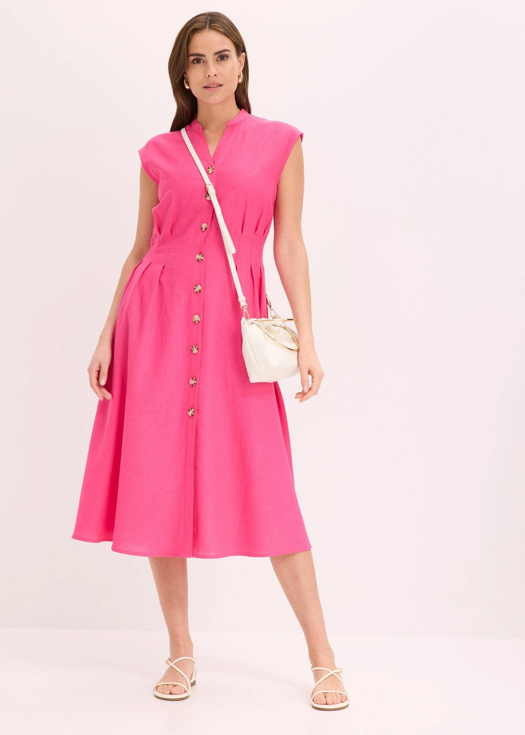 Robe midi légère en lin mélangé - 2