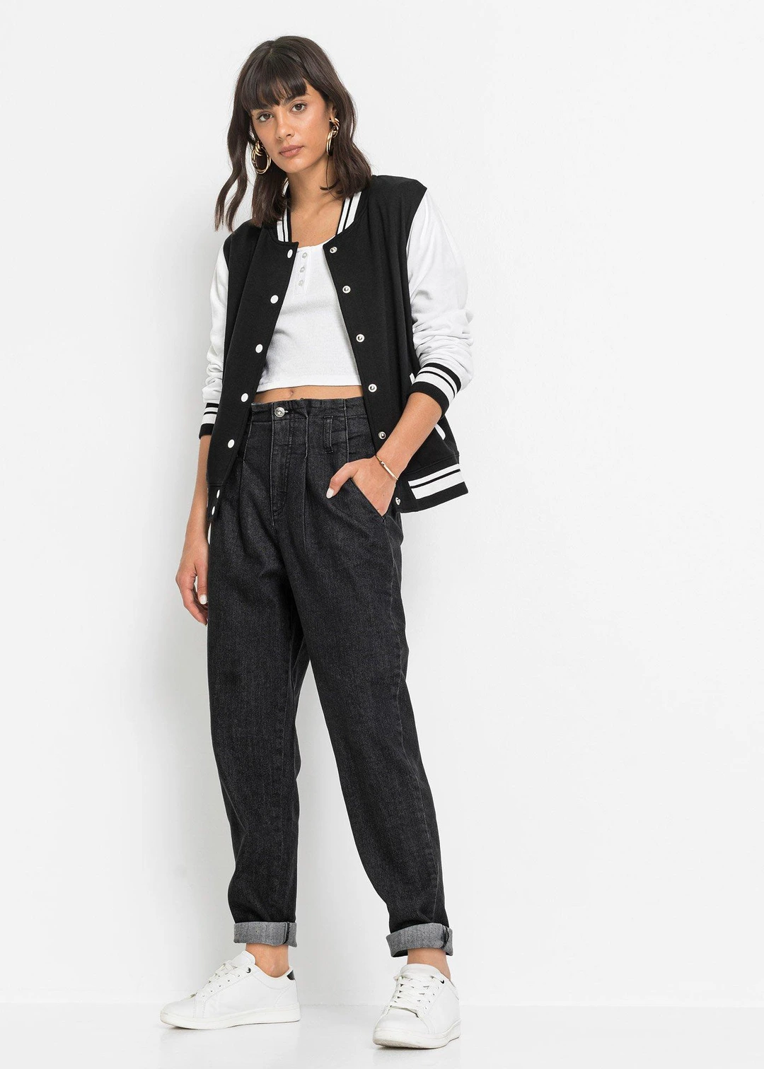 Jean mom extensible, taille haute - 2