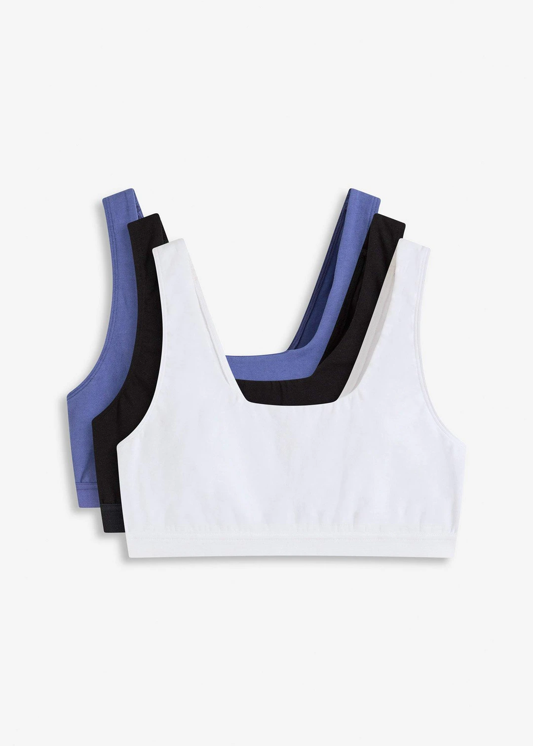 Lot de 3 brassières coton extensible
