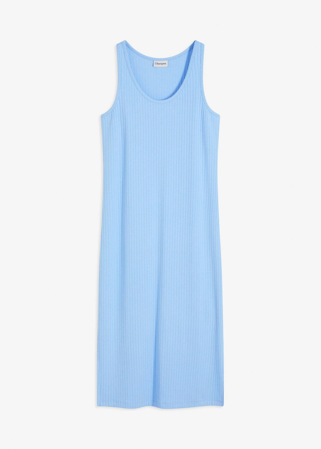 Robe midi en maille douce et côtelée