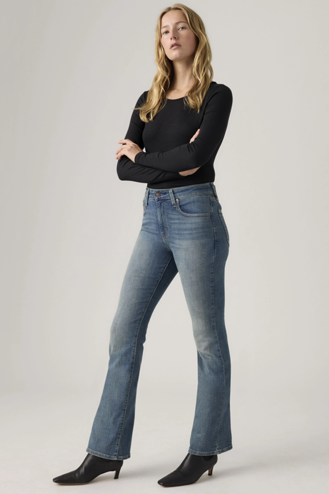 Levi's Jean 725 Taille Haute Bootcut - Femme - Bleu / Dark Indigo Worn In - 32X32