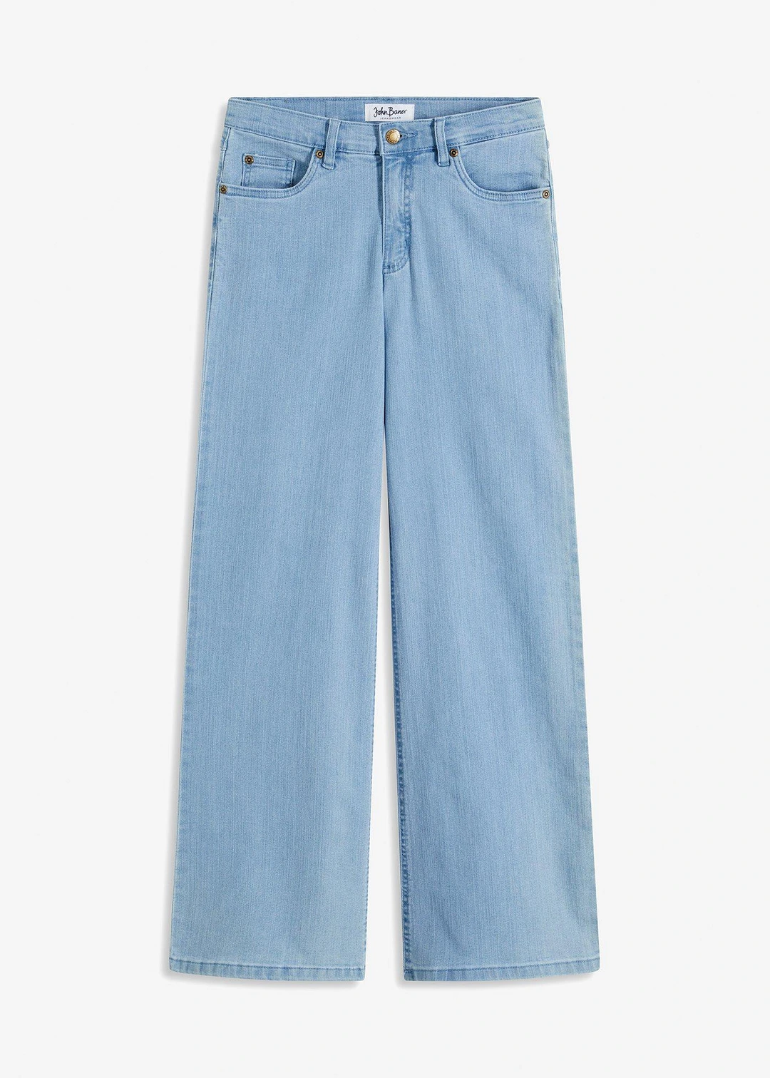 Jean large, taille mi-haute, extensible