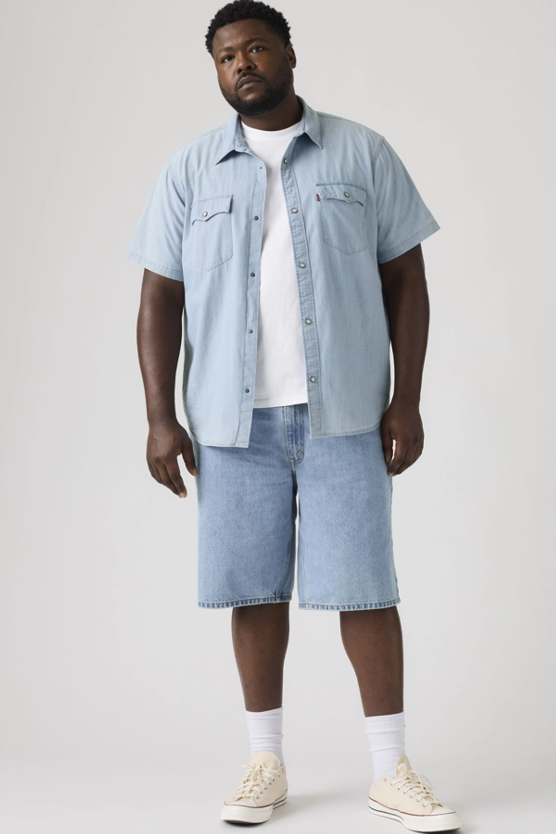 Levi's Short 469 Loose (grandes Tailles) - Homme - Gris / A Look Back - 50