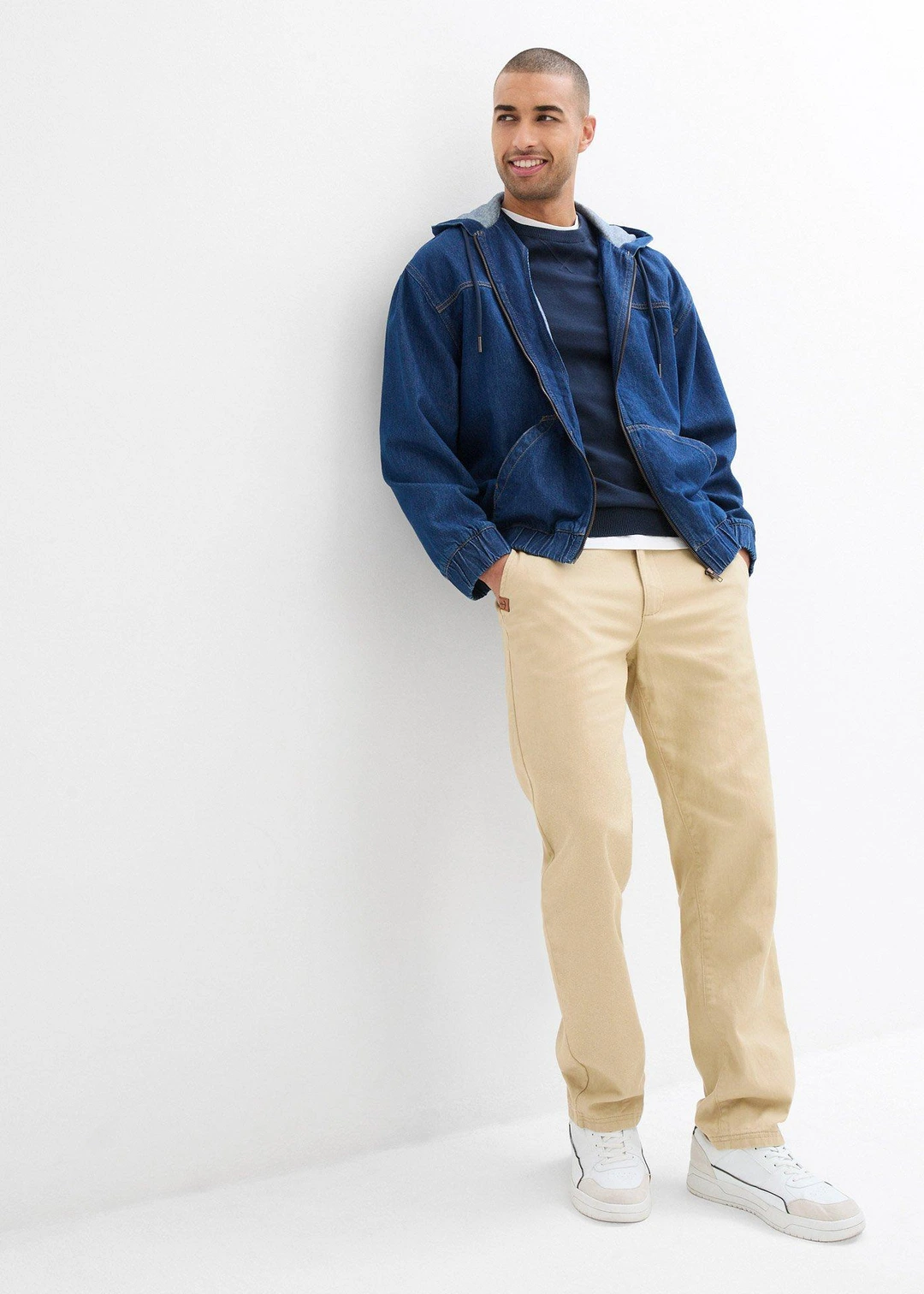 Pantalon chino droit et ample, 100% coton - 2