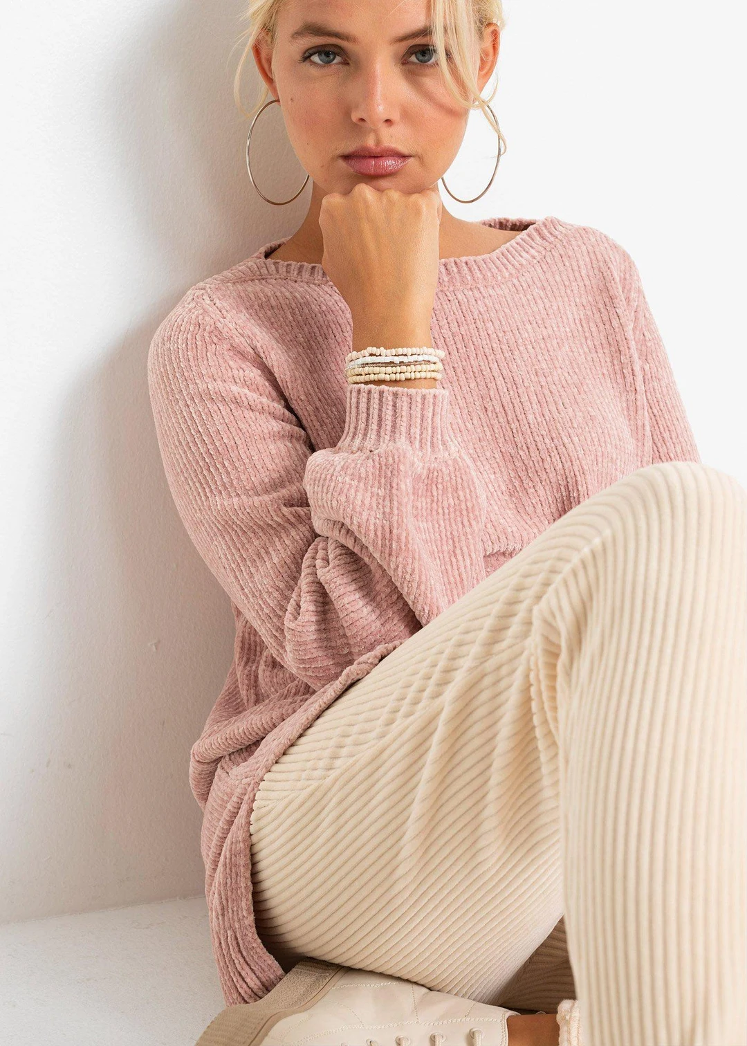 Pull long en maille chenille - 3