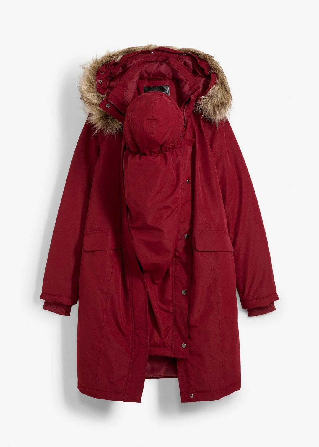 Manteau de grossesse 3-en-1 coupe-vent et imperméable avec fonction portage