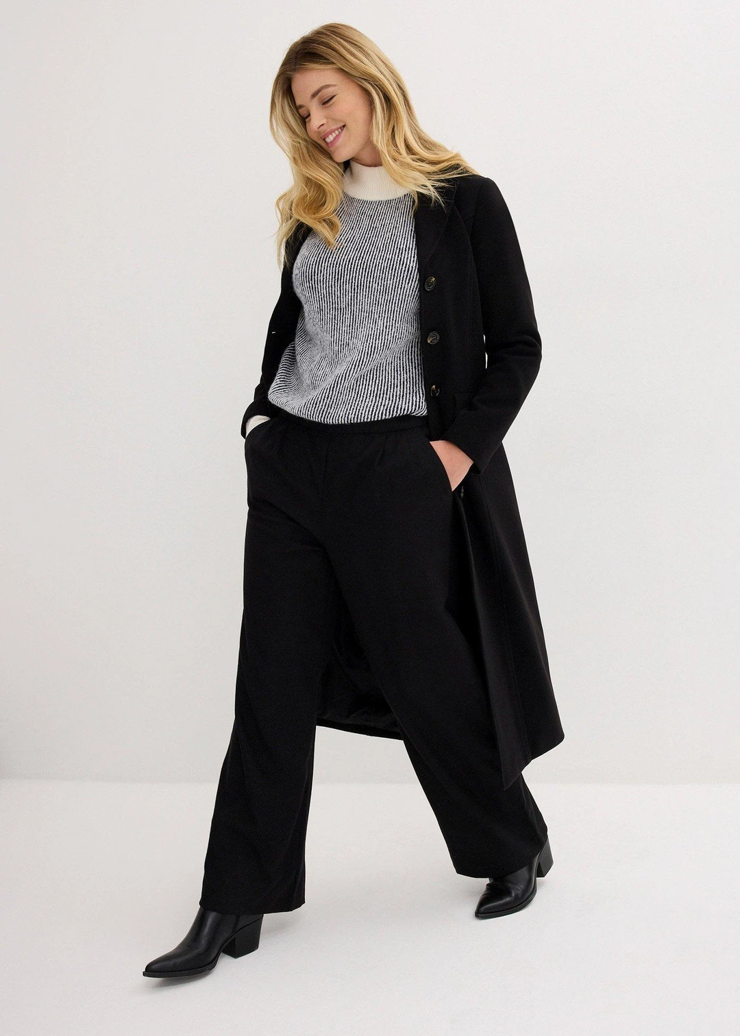 Pantalon large à pinces - 2