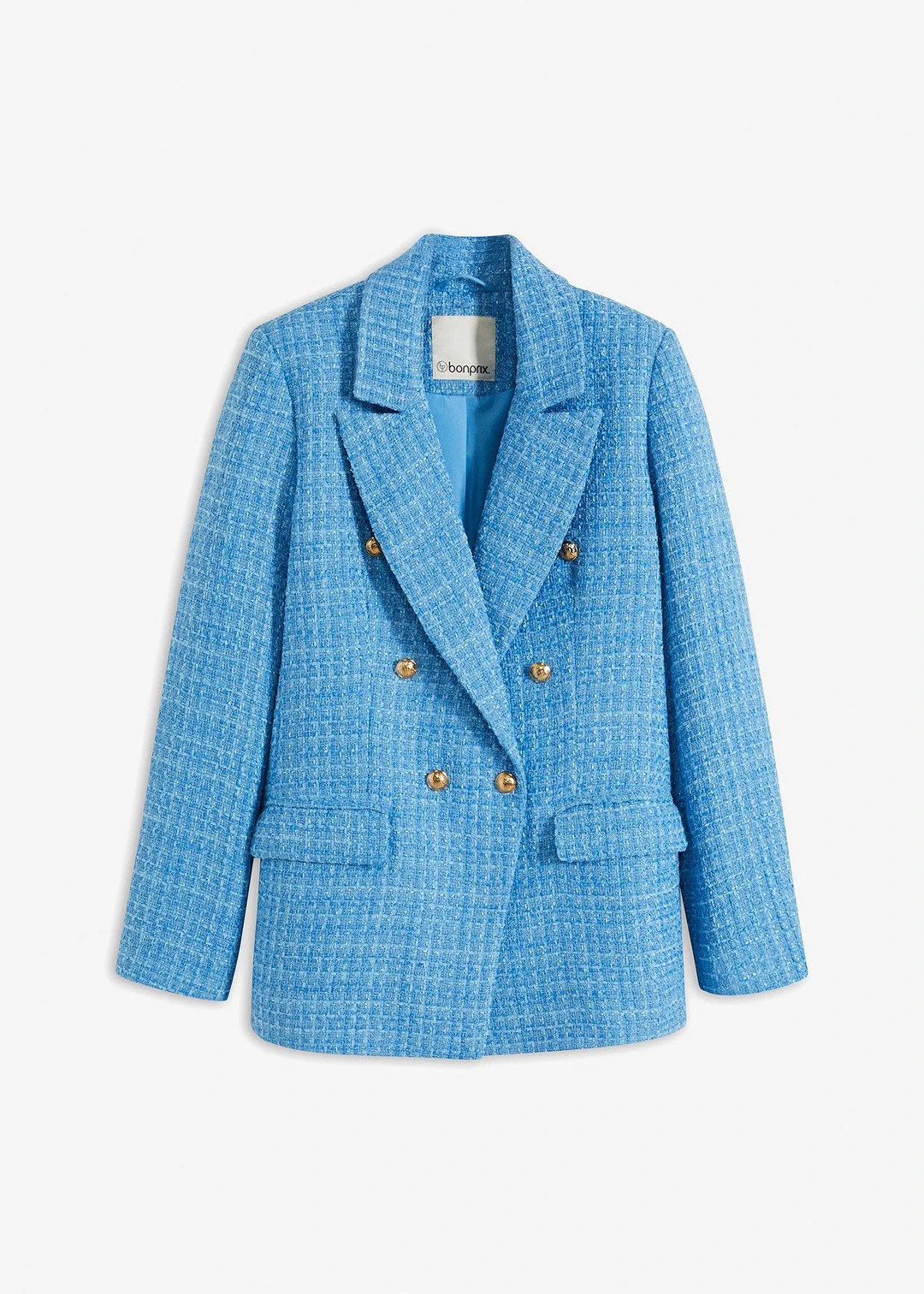 Blazer en maille bouclette à boutonnage double