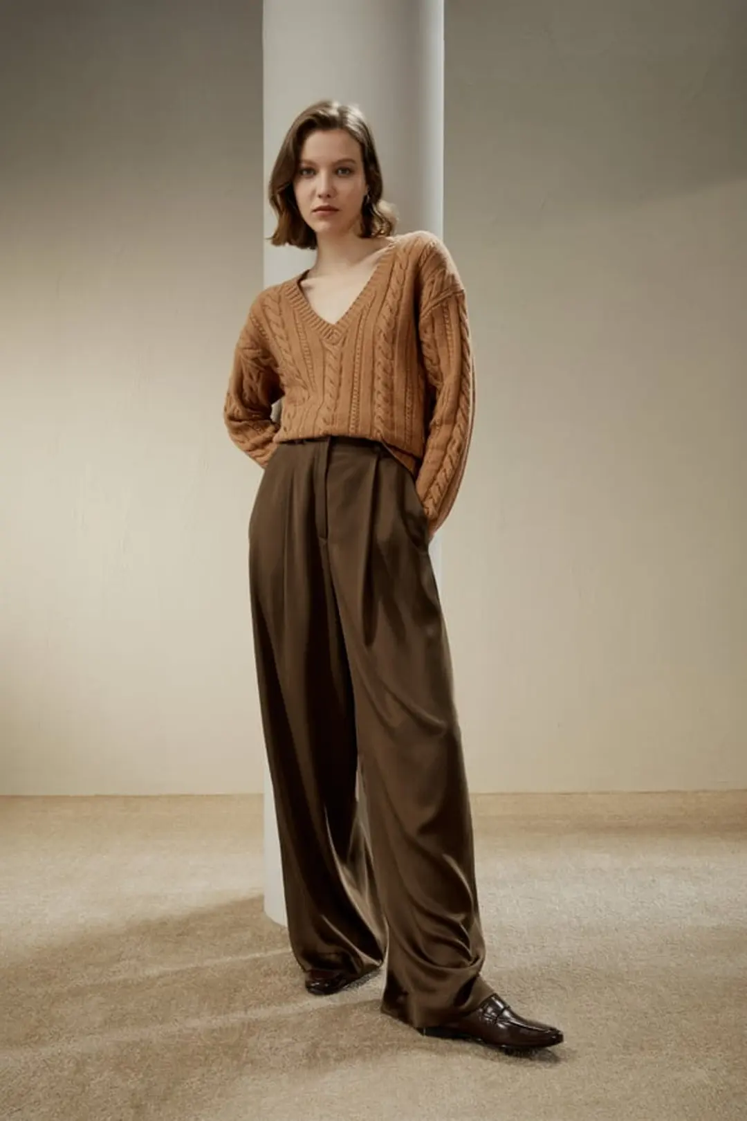 LILYSILK Pull En Laine Femme Blanc Encolure En V Profonde, Style Rétro Laine & Cachemire Mélange Parfait Pour La Chaleur Et La Forme S