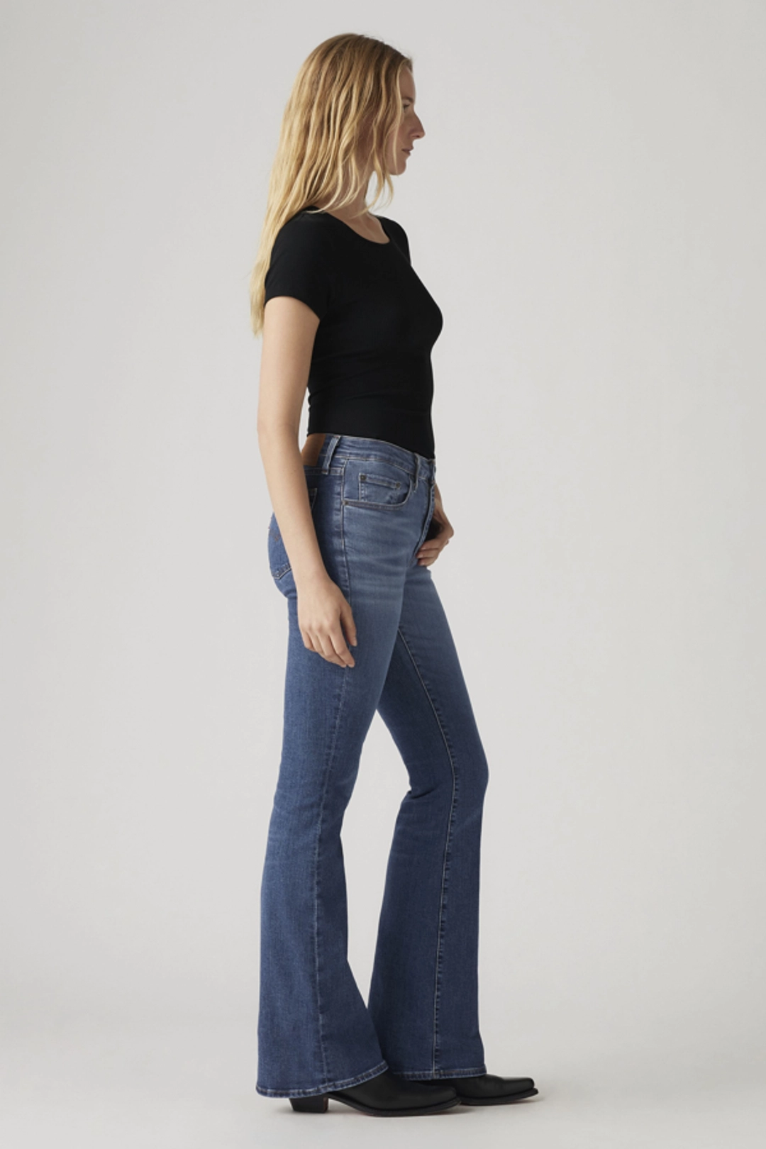 Levi's Jean 726 Taille Haute Flare - Femme - Noir / Midnight Gaze - 34X32 - 2
