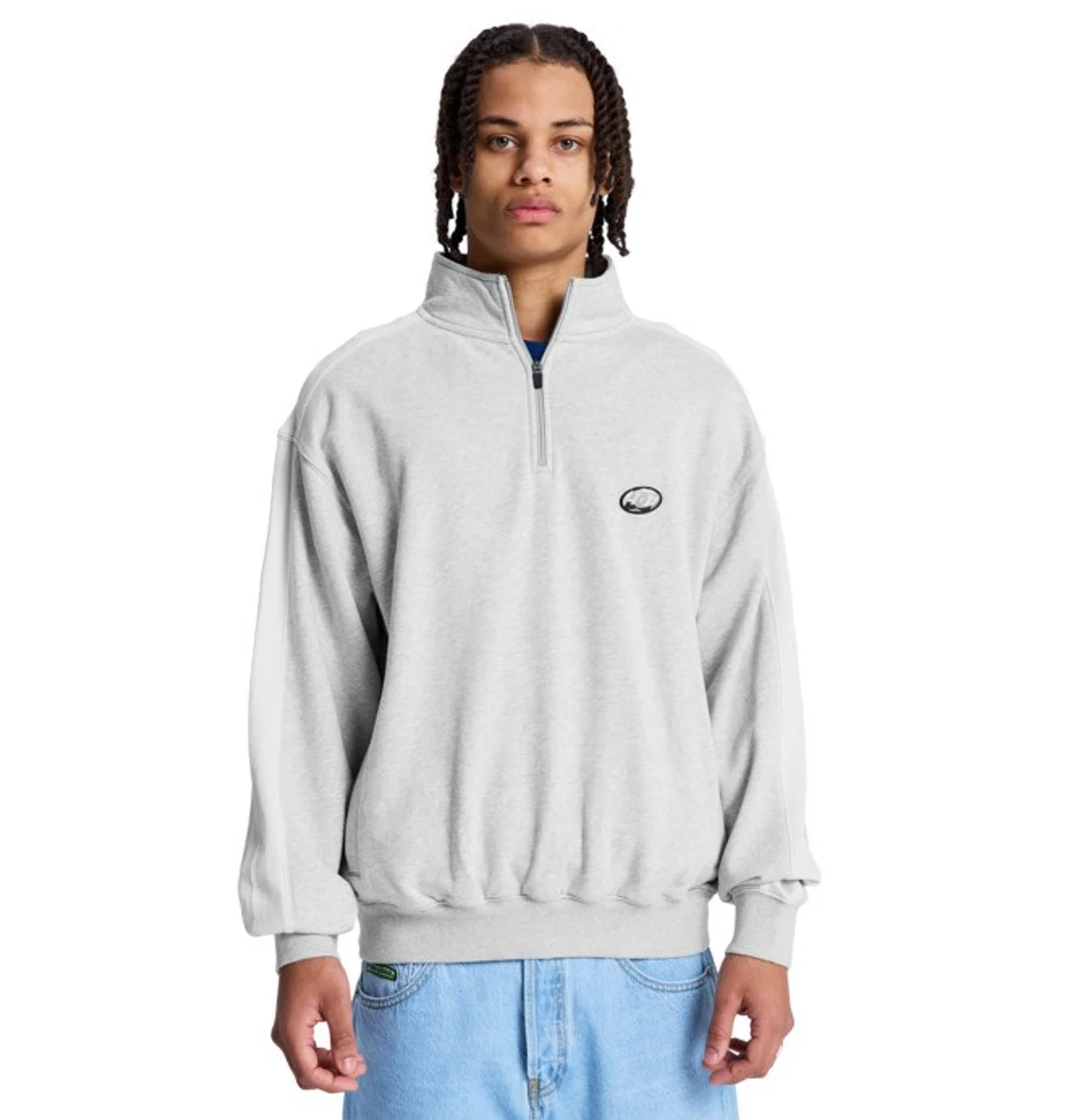 Flow Down - Sweat-shirt à col zippé Gris Homme