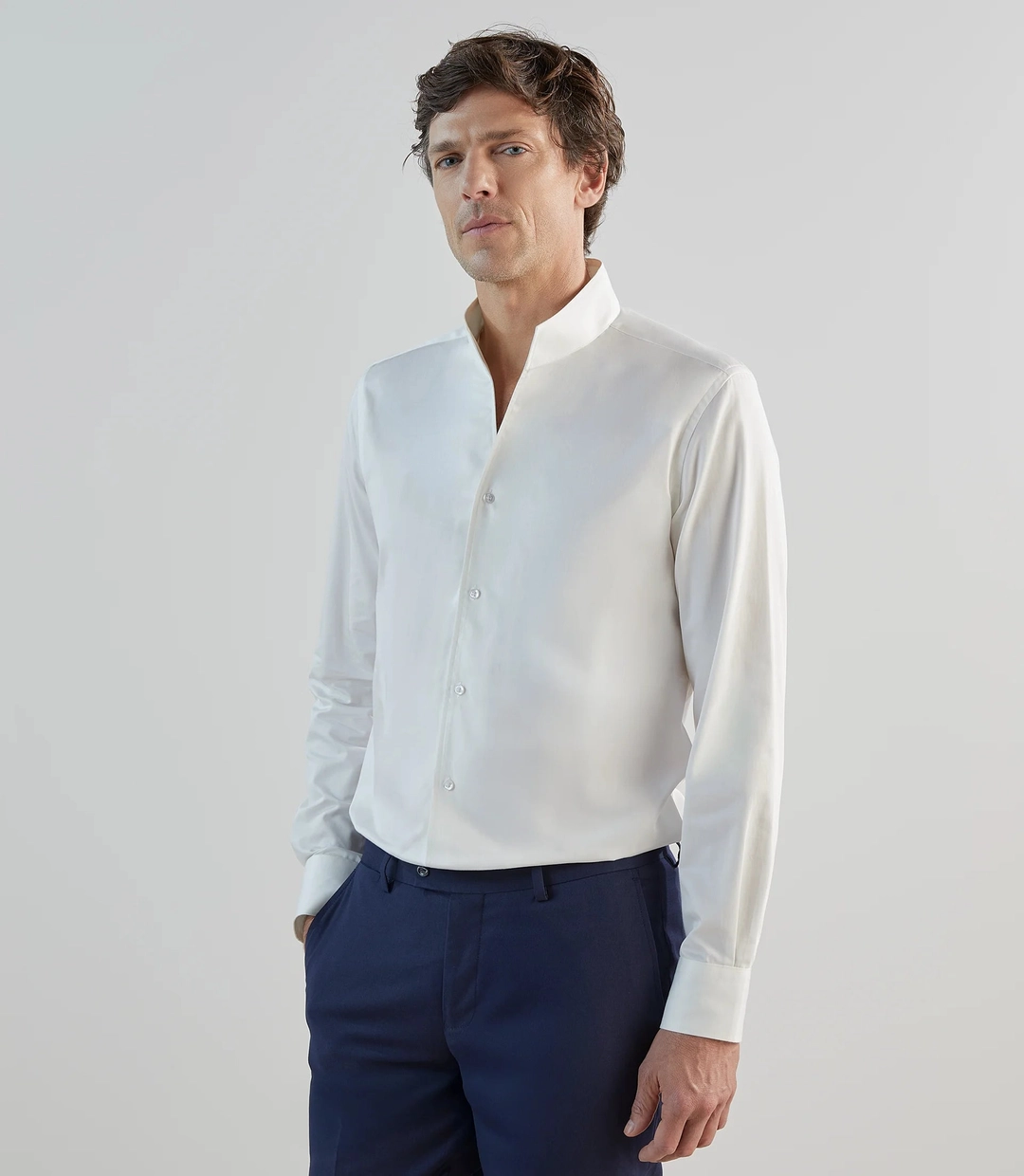 IZAC - Chemise col philosophe écru