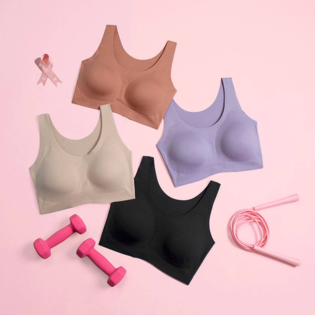 LILYSILK Brassiere En Soie Abricot Clair Pas De Boucles Arrière Inconfortables Taille Unique Convenant À La Plupart Léger Et Doux taille unique