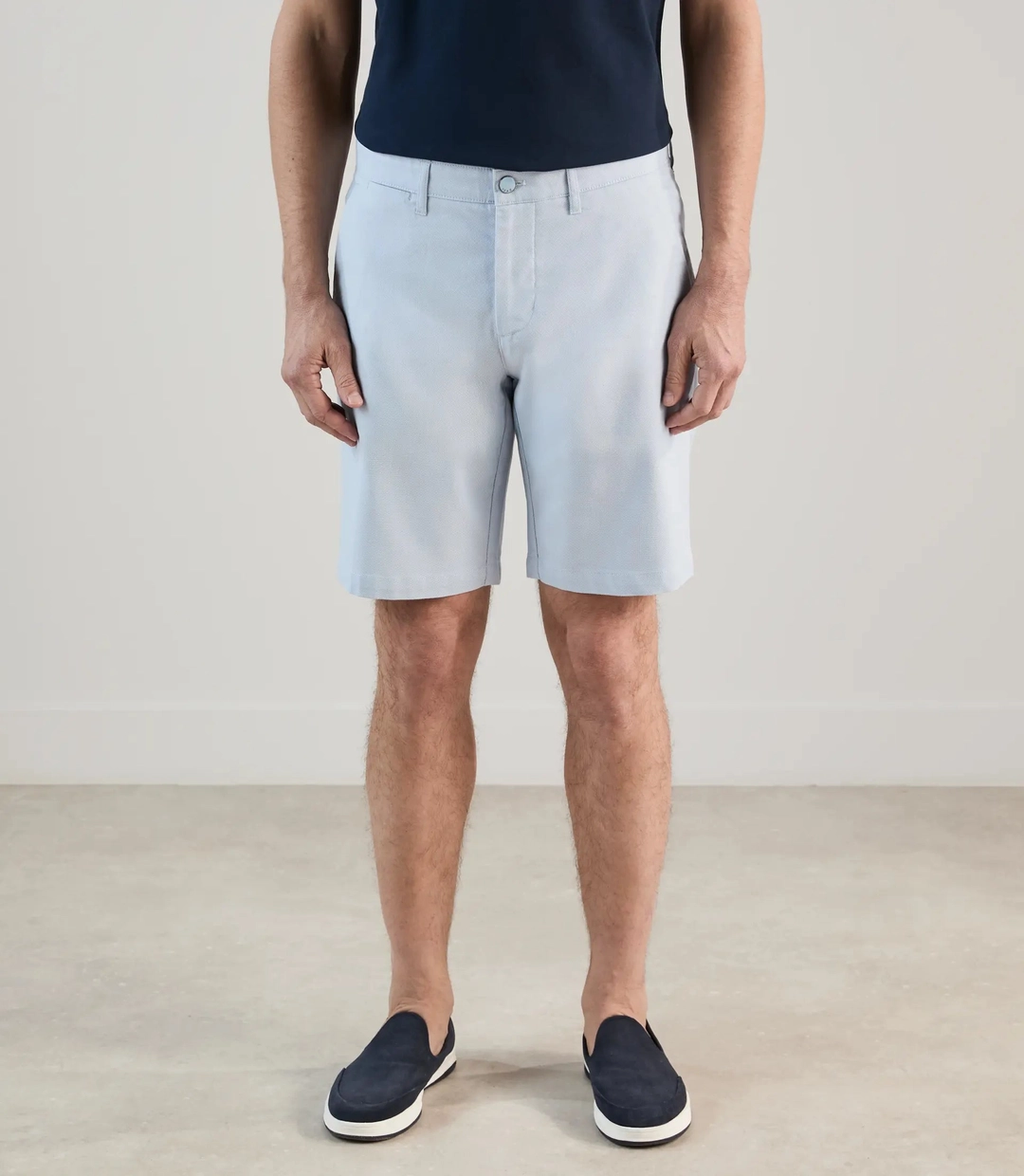 IZAC - Bermuda coton stretch bleu ciel