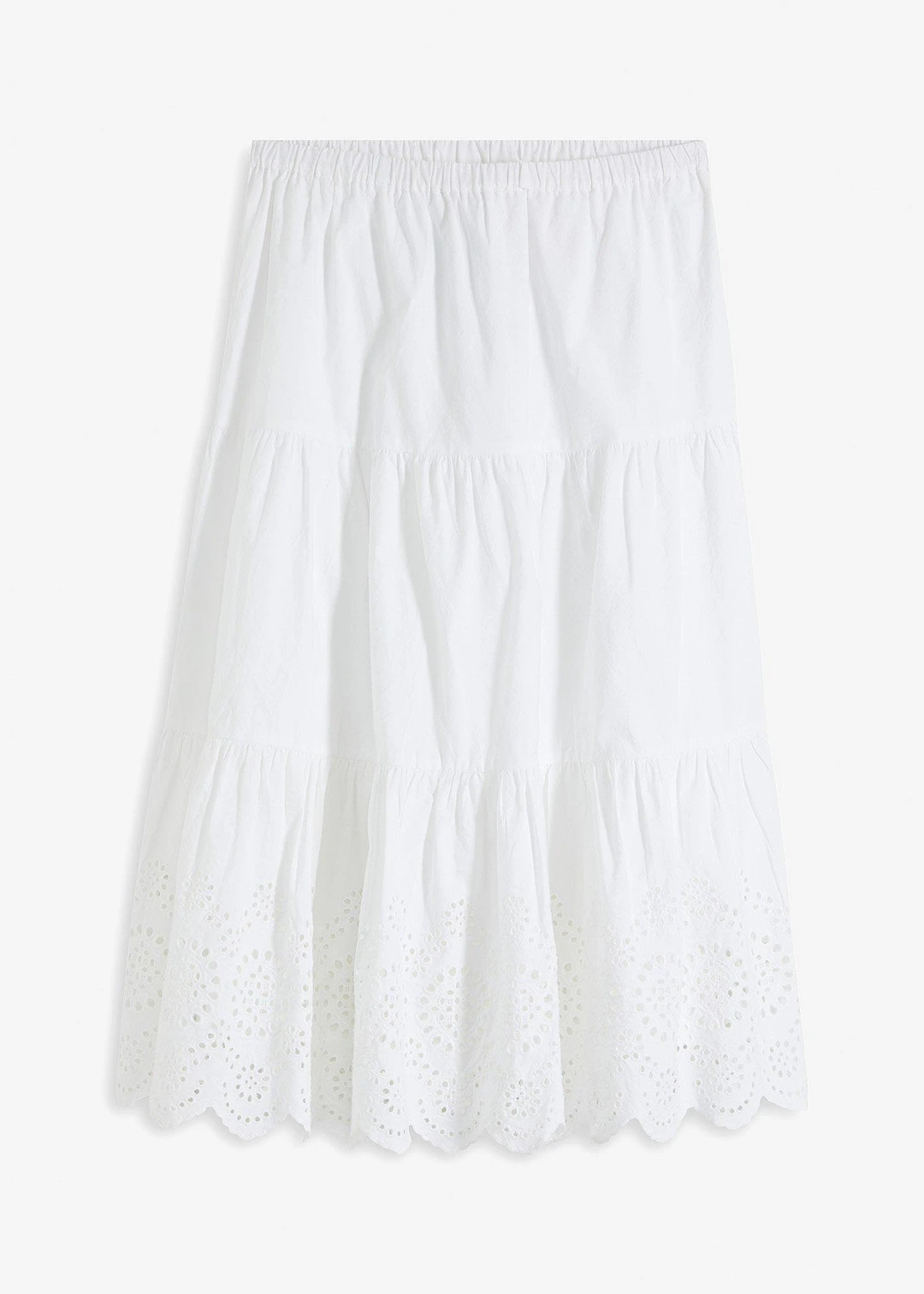 Jupe étagée avec broderies anglaises