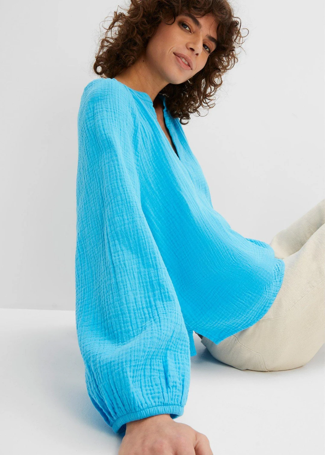 Blouse oversize en gaze de coton - 3