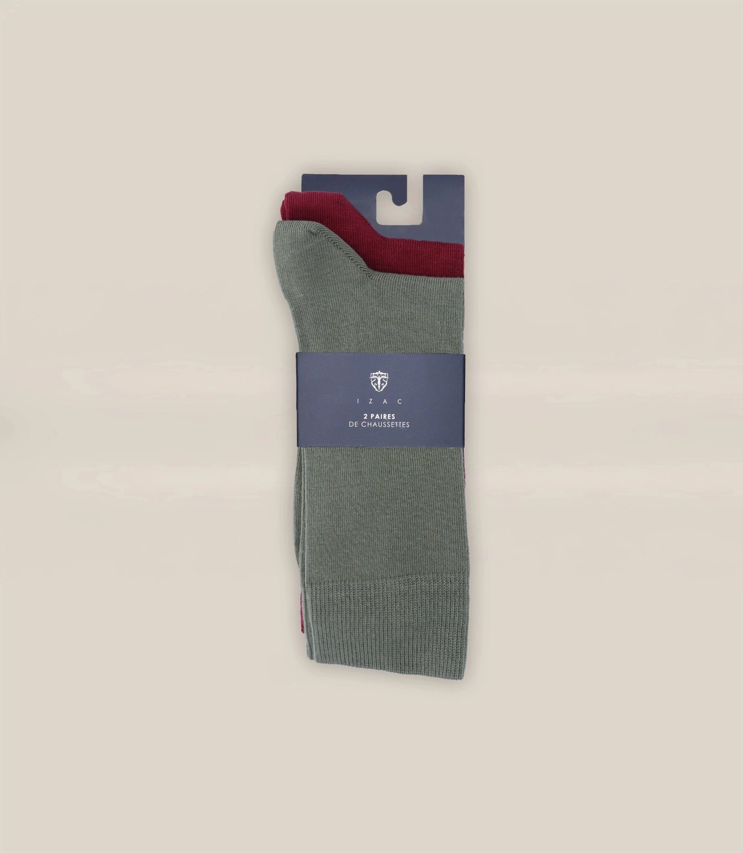 IZAC - Pack de 2 chaussettes kaki