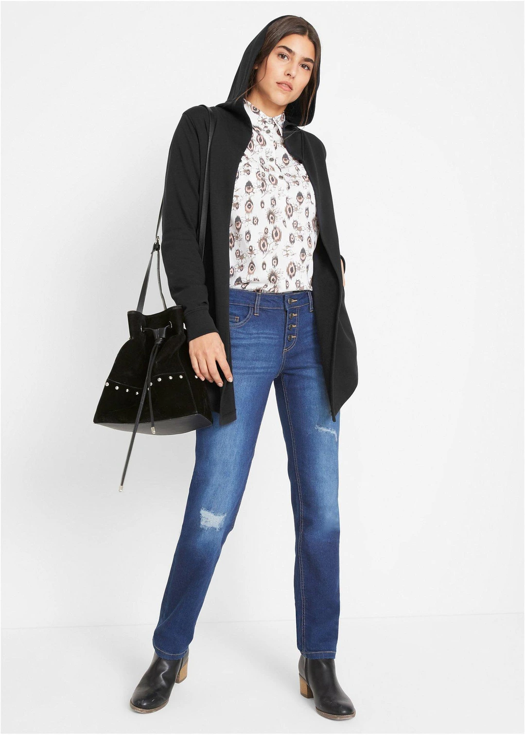 Gilet long et ouvert en sweat