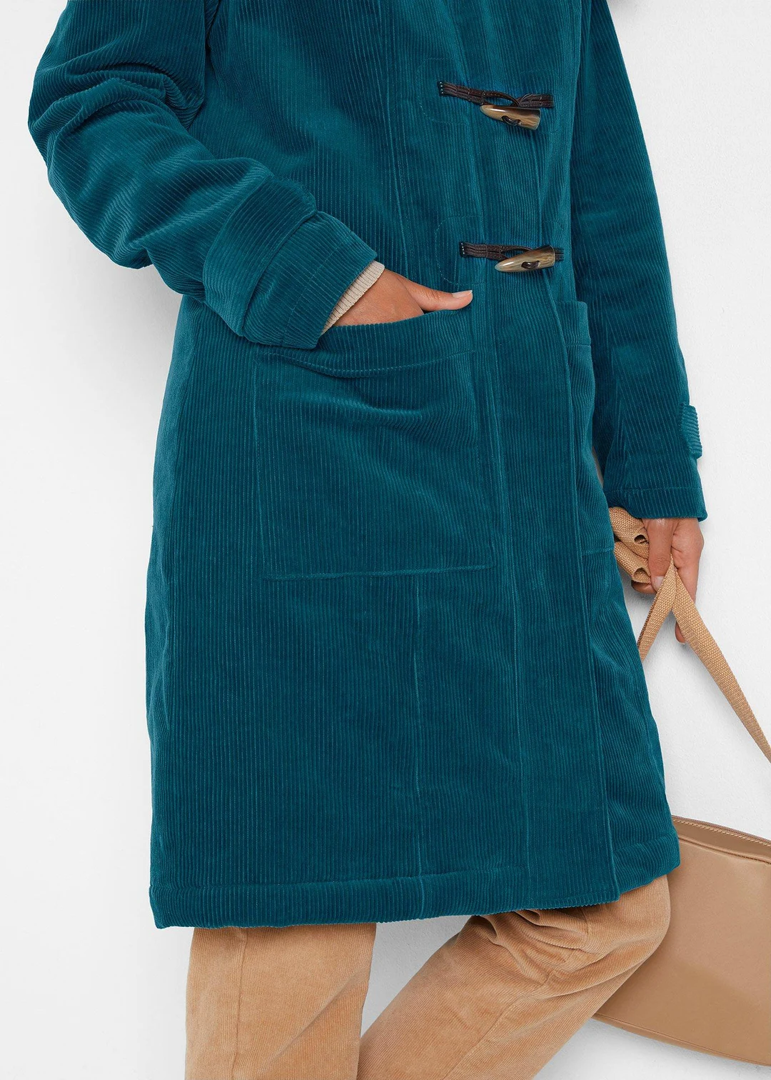 Duffle-coat en velours côtelé doublé - 3