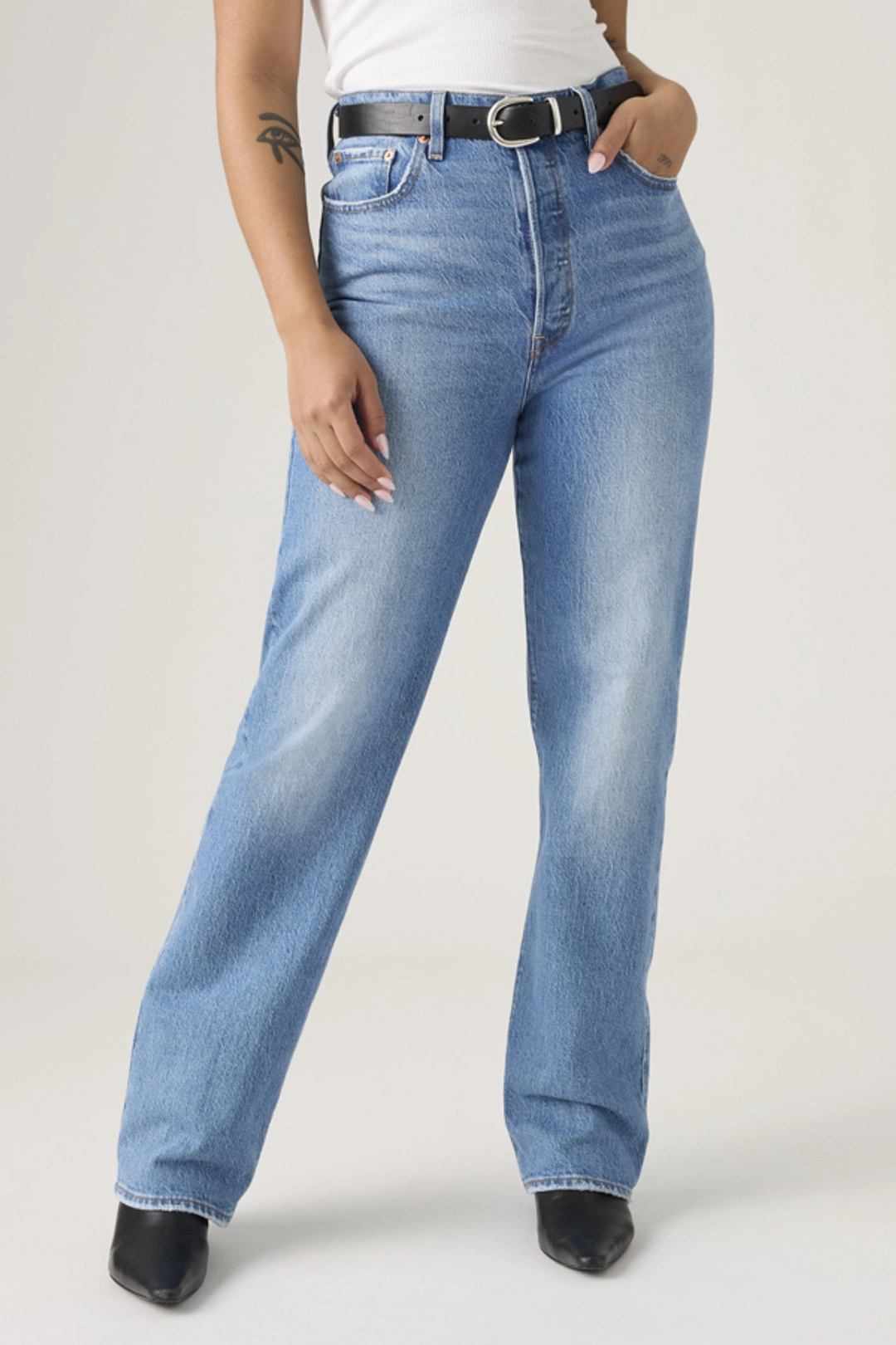 Levi's Jean Ribcage Longueur NorHomme - Femme - Bleu / Apply Now - 34X32 - 2