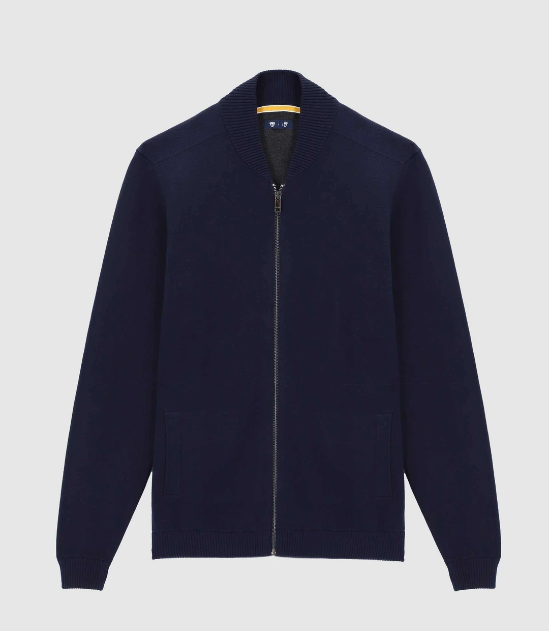 IZAC - Gilet zippé col teddy marine