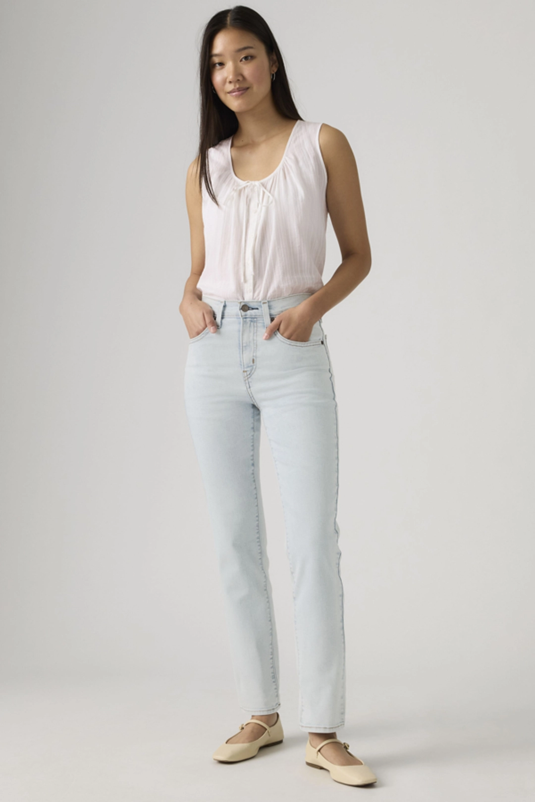 Levi's Jean 724 Taille Haute Droit - Femme - Bleu / Blue Wave Mid - 30X30