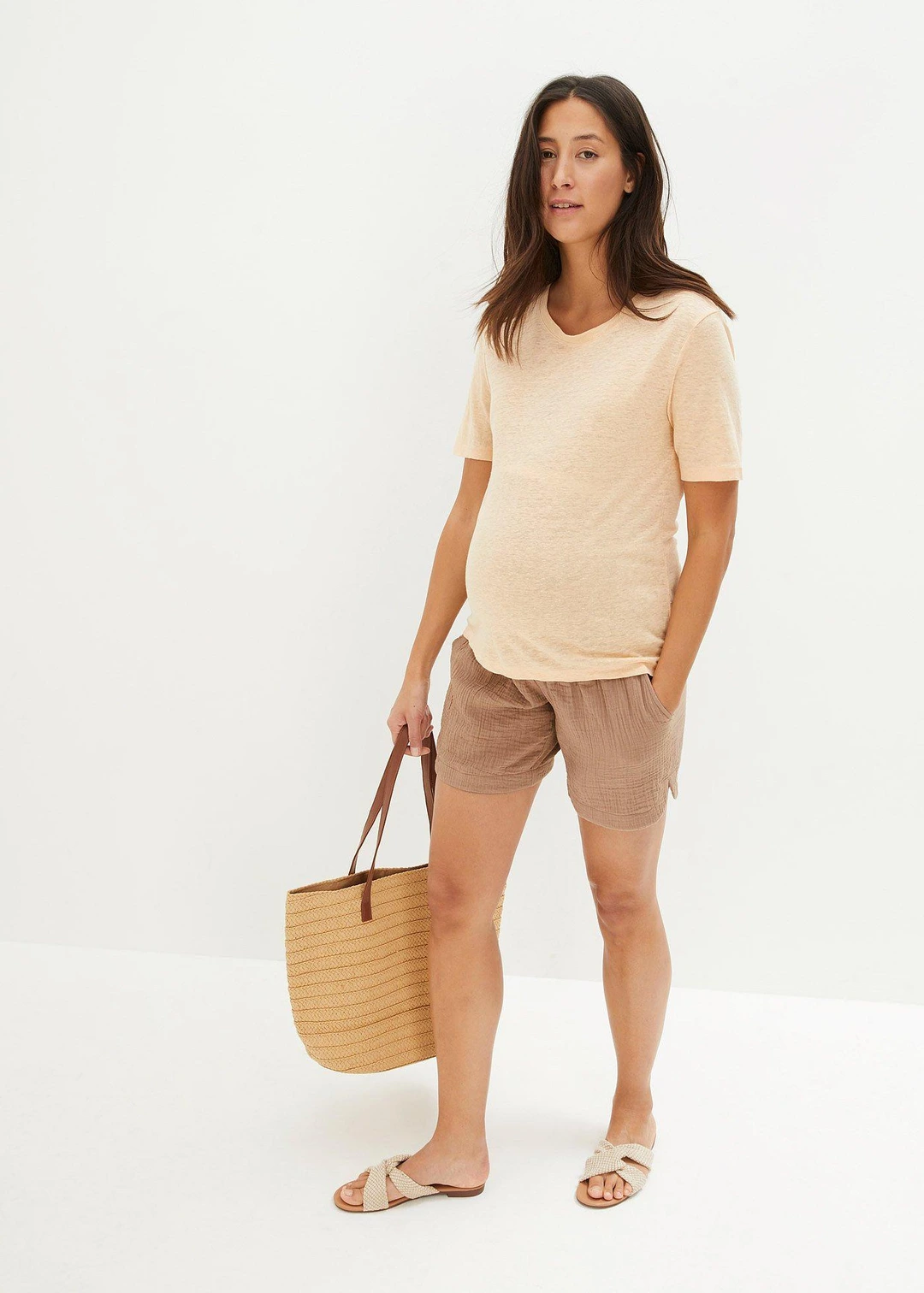 Short de grossesse en gaze 100% coton
