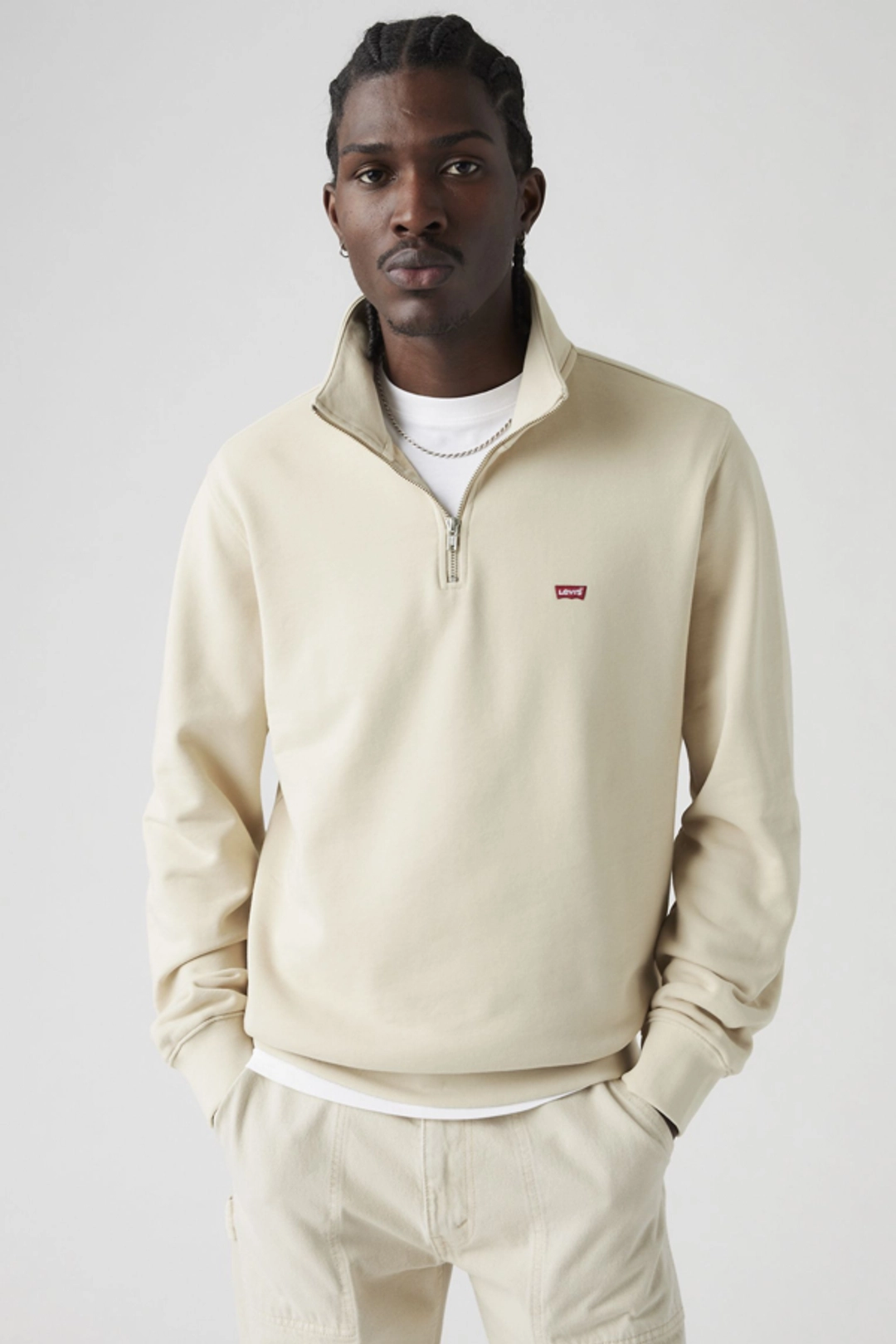 Levi's Pull Col Camionneur Original Housemark - Homme - Gris / Mid Tone Grey Heather - 2XL