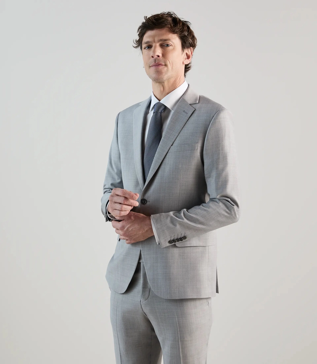 IZAC - Costume 2 boutons gris