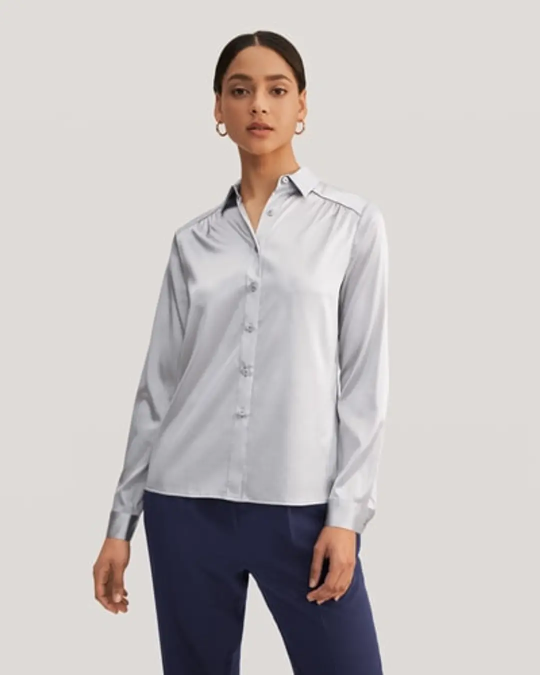 LILYSILK Chemisier En Soie De Mûrier Naturelle Manches Longues