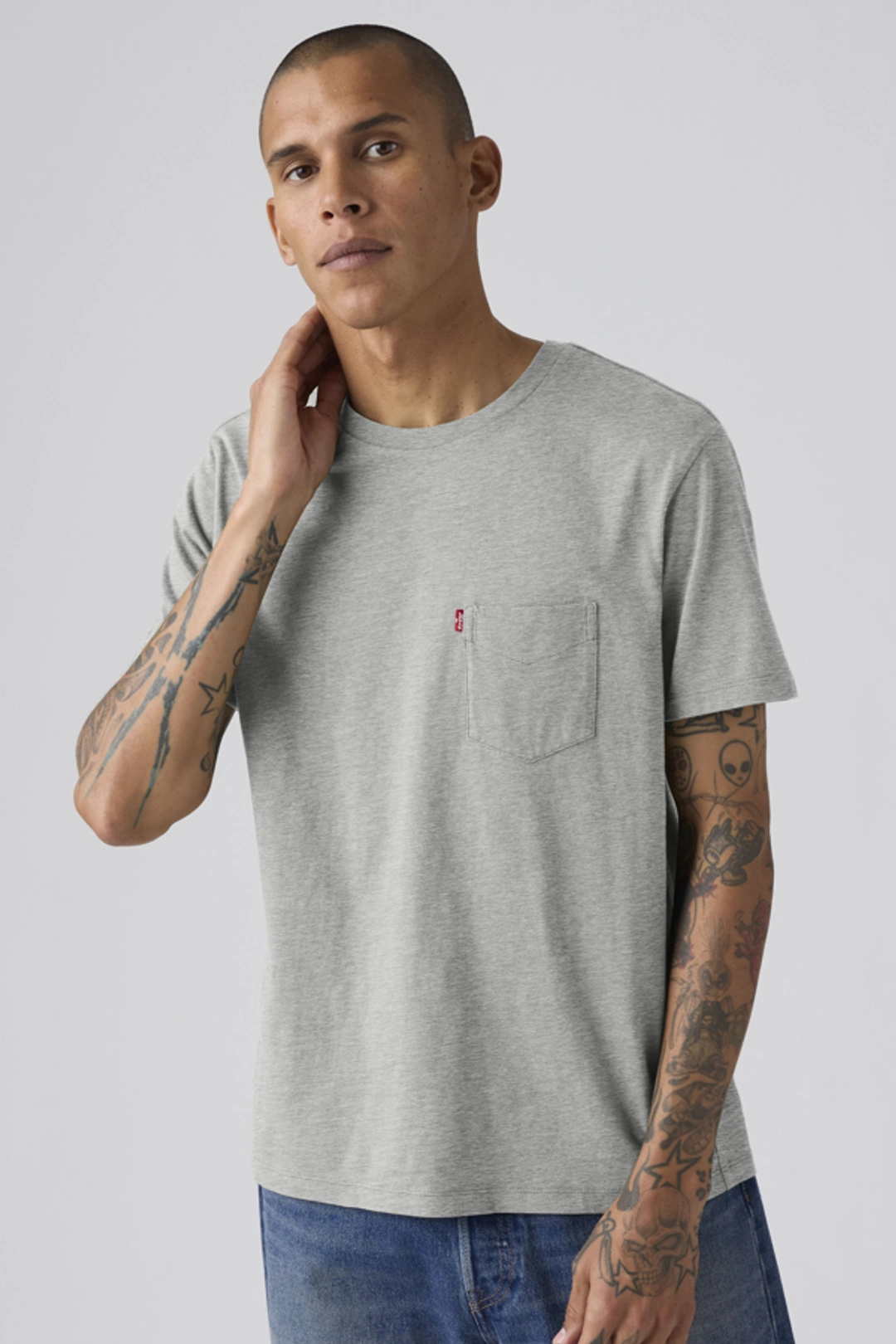 Levi's T Shirt À Poche Classic - Homme - Noir / Mineral Black - XS