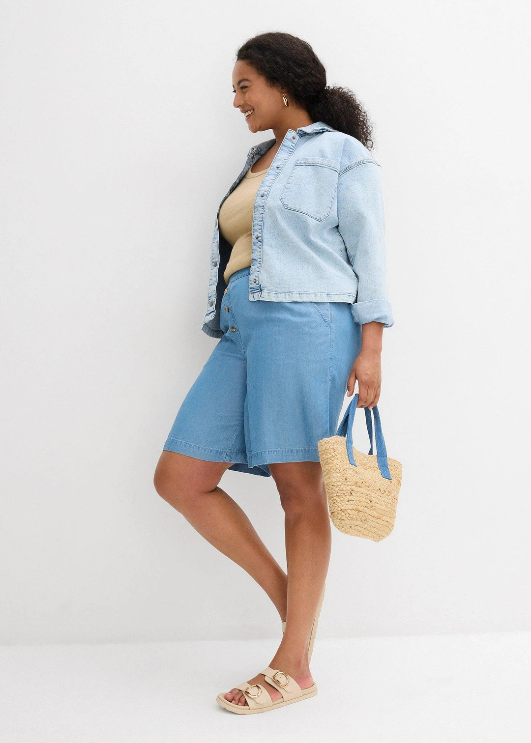 Short en Lyocell à taille élastiquée - 2