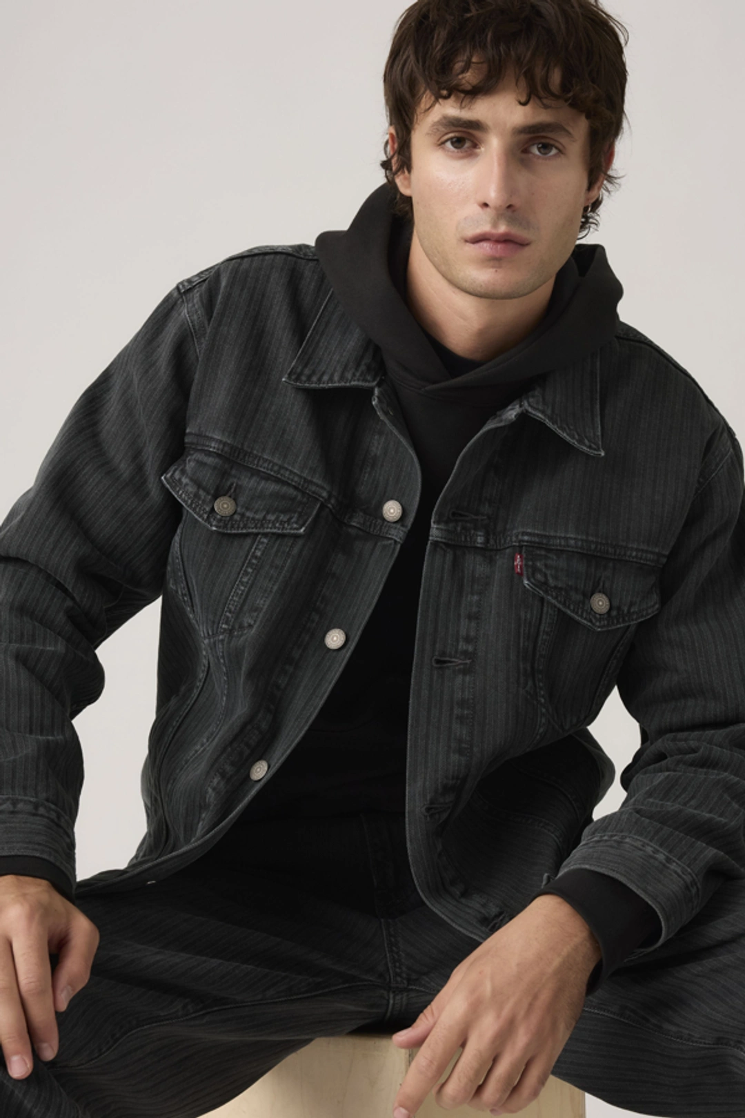 Levi's Veste Trucker Relaxed Type III - Homme - Blanc / Moonstruck - 2XL