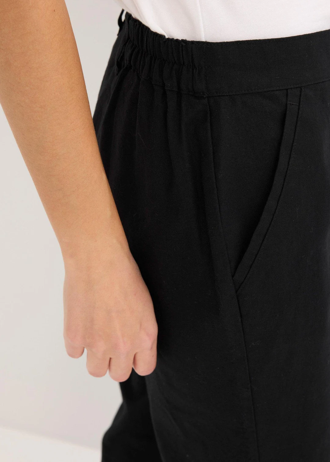 Pantalon tissé en lin et coton - 3