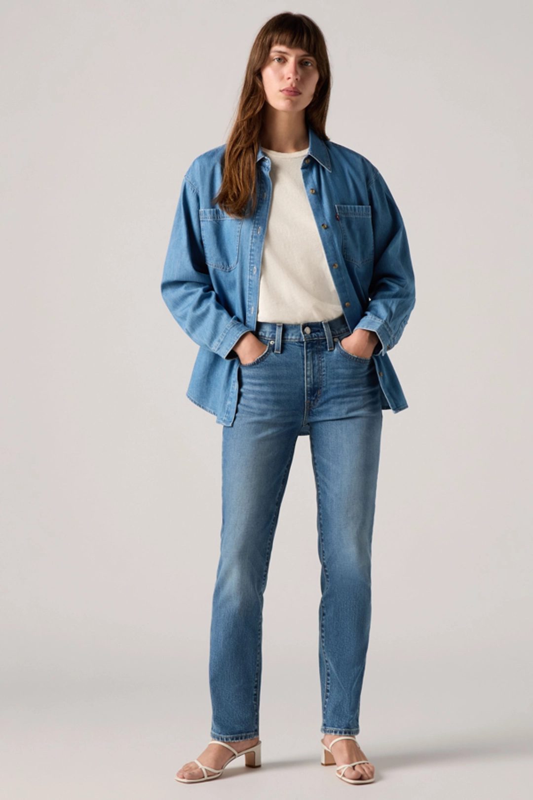 Levi's Jean 724 Taille Haute Droit - Femme - Bleu / Blue Wave Mid - 30X30