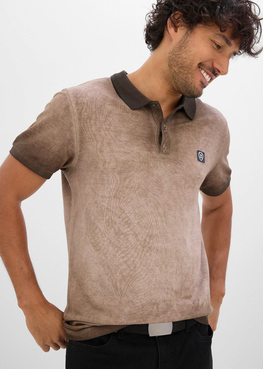 Polo piqué aspect délavé - 3
