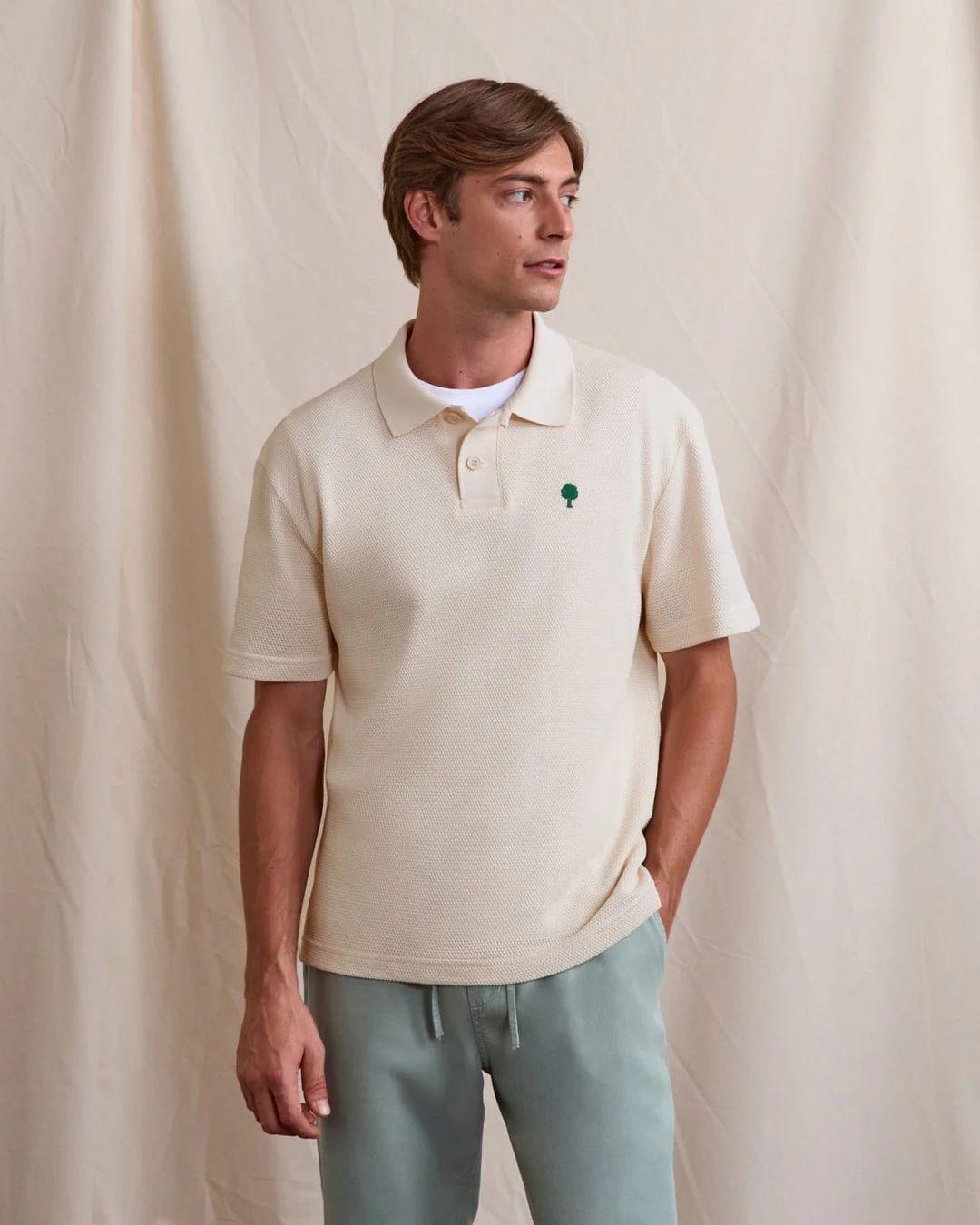 Polo vert sapin coton - MONTGE